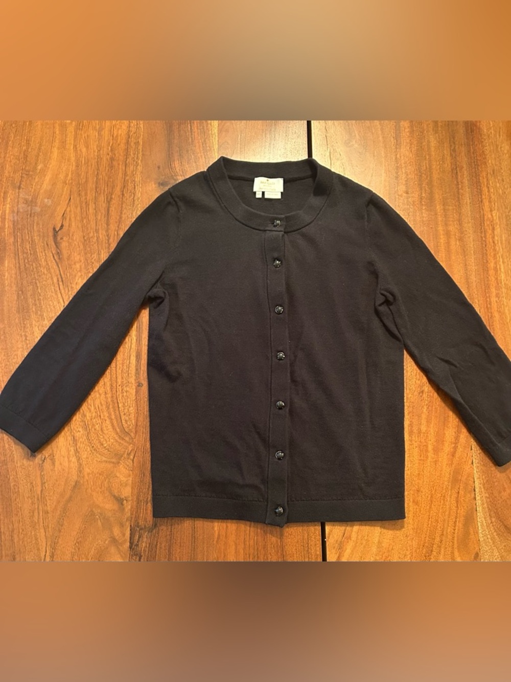 kate spade Black Crewneck Button-Up Cardigan size XS